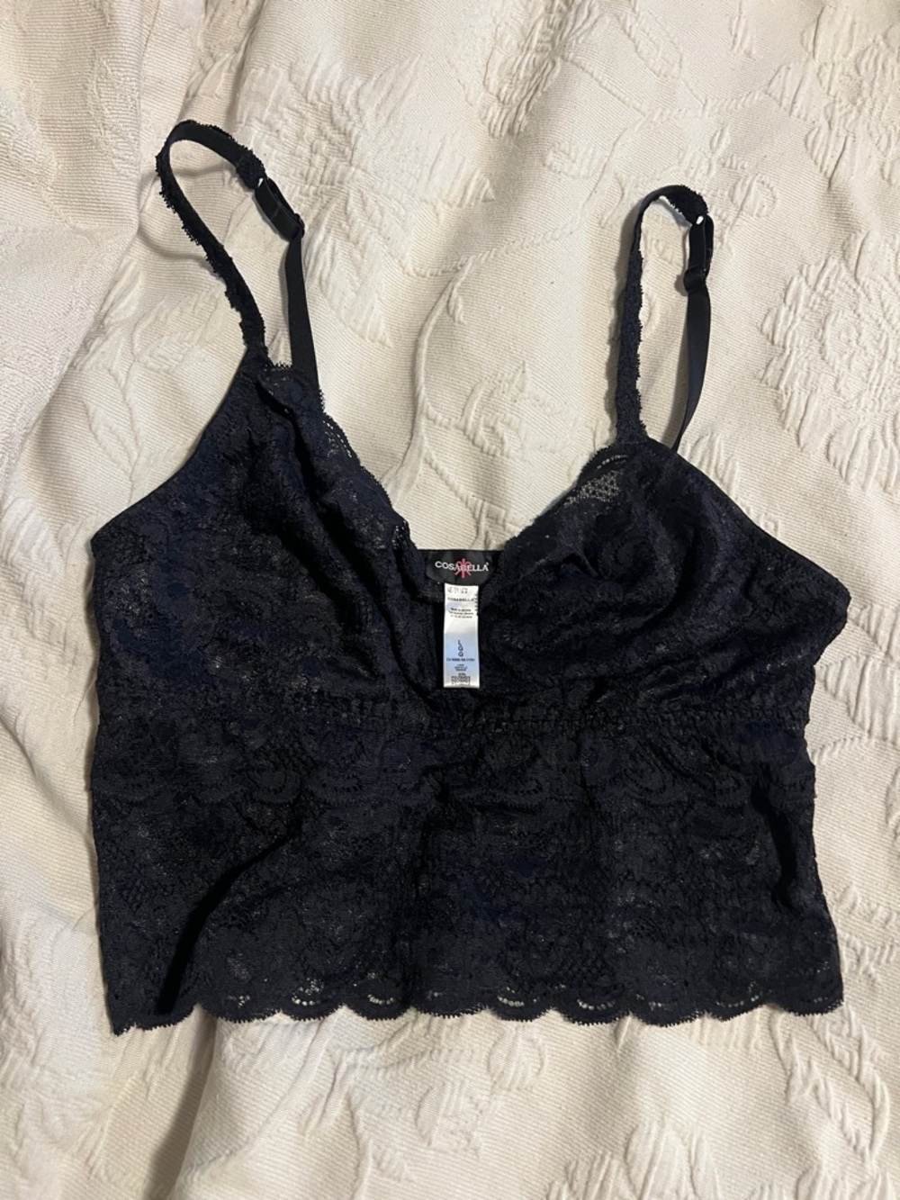 Black Lace Bralette never say never Cami